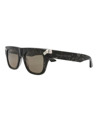 Alexander McQueen Mens Square/Rectangle Havana Havana Brown Fashion Designer Eyewear