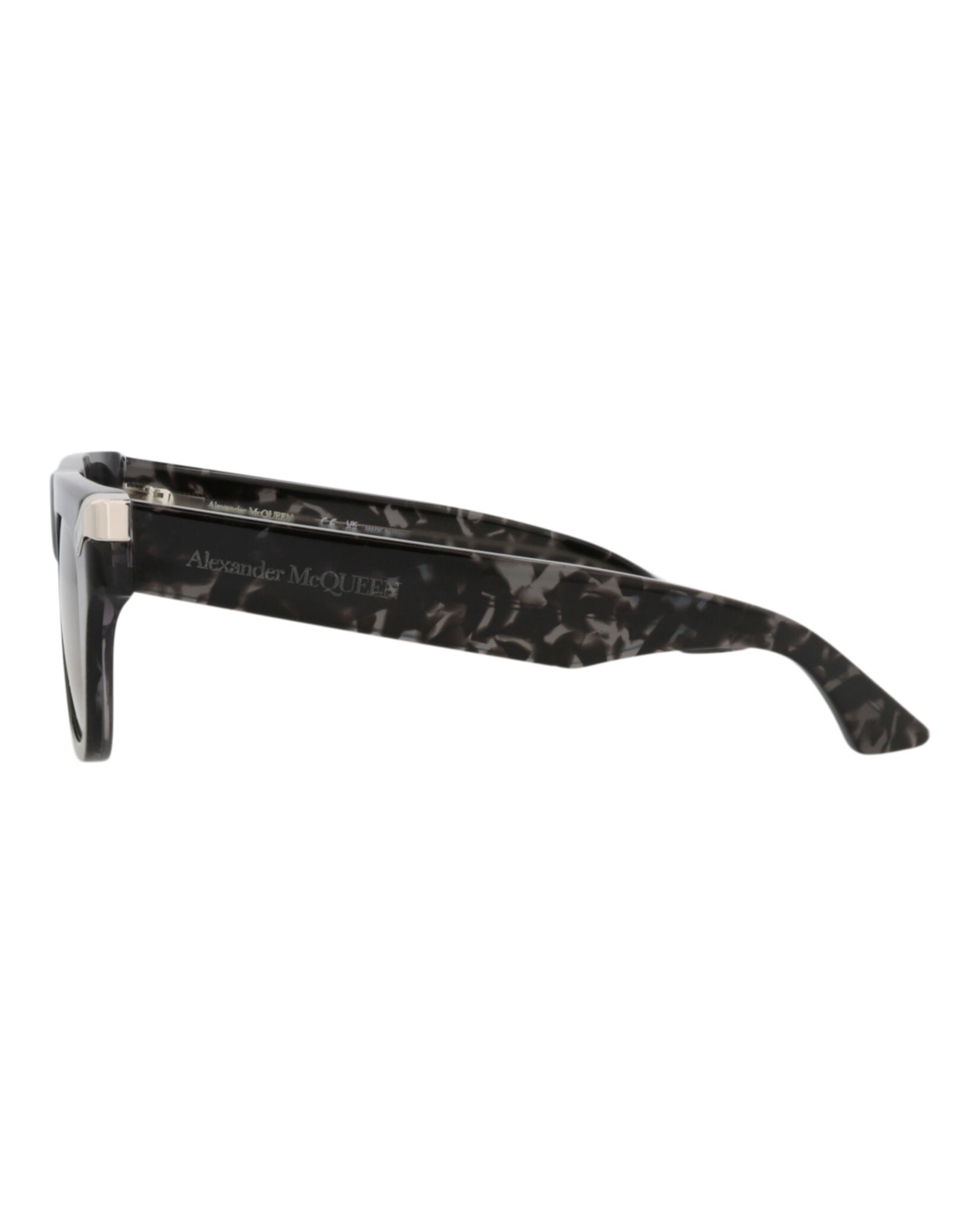 Alexander McQueen Mens Square/Rectangle Havana Havana Brown Fashion Designer Eyewear