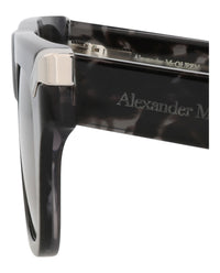 Alexander McQueen Mens Square/Rectangle Havana Havana Brown Fashion Designer Eyewear