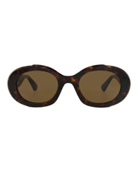 Alexander McQueen Womens Round/Oval Havana Havana Brown Fashion Designer Eyewear