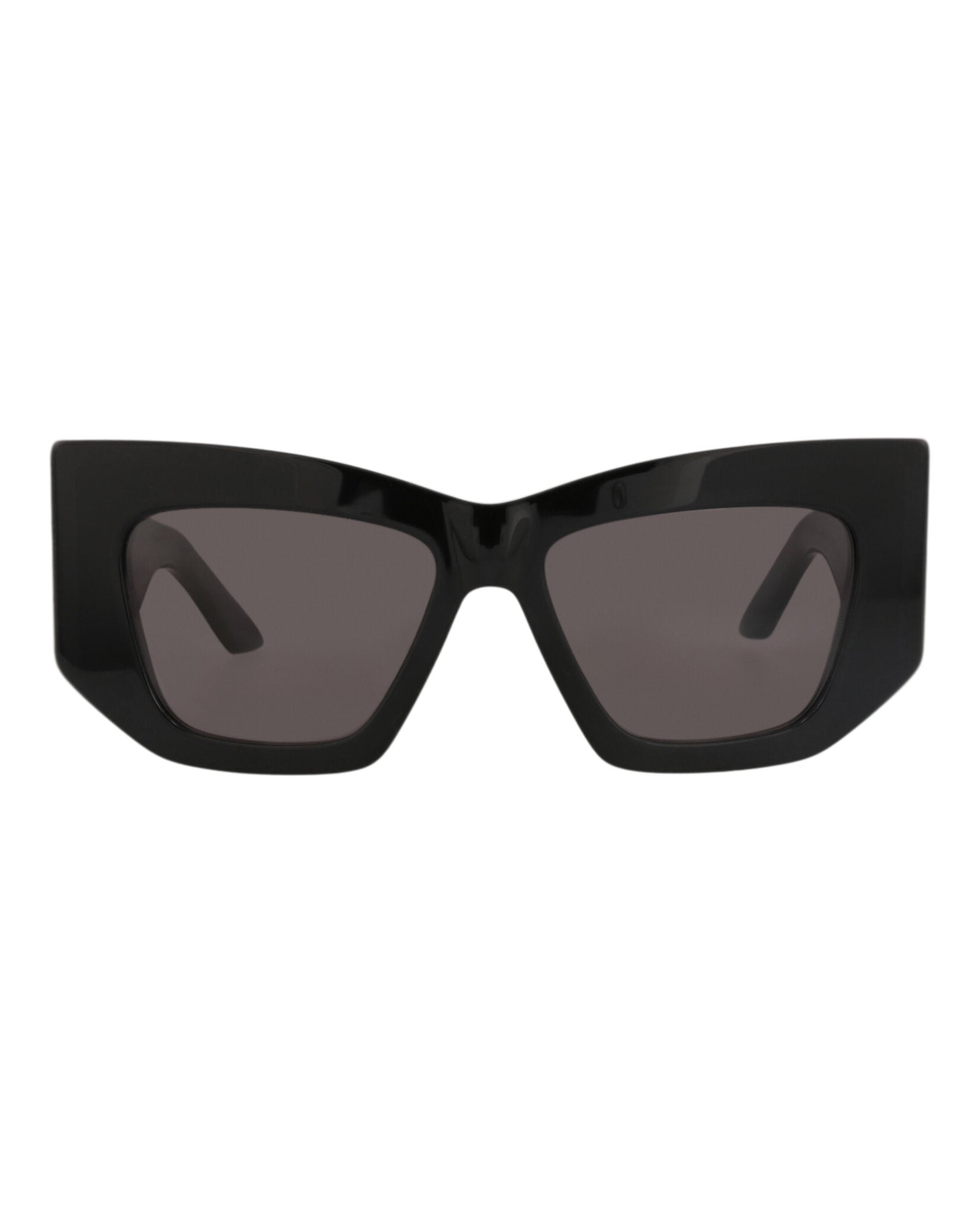 Alexander McQueen Womens Cat Eye Black Black Grey Fashion Designer Eyewear