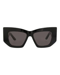 Alexander McQueen Womens Cat Eye Black Black Grey Fashion Designer Eyewear