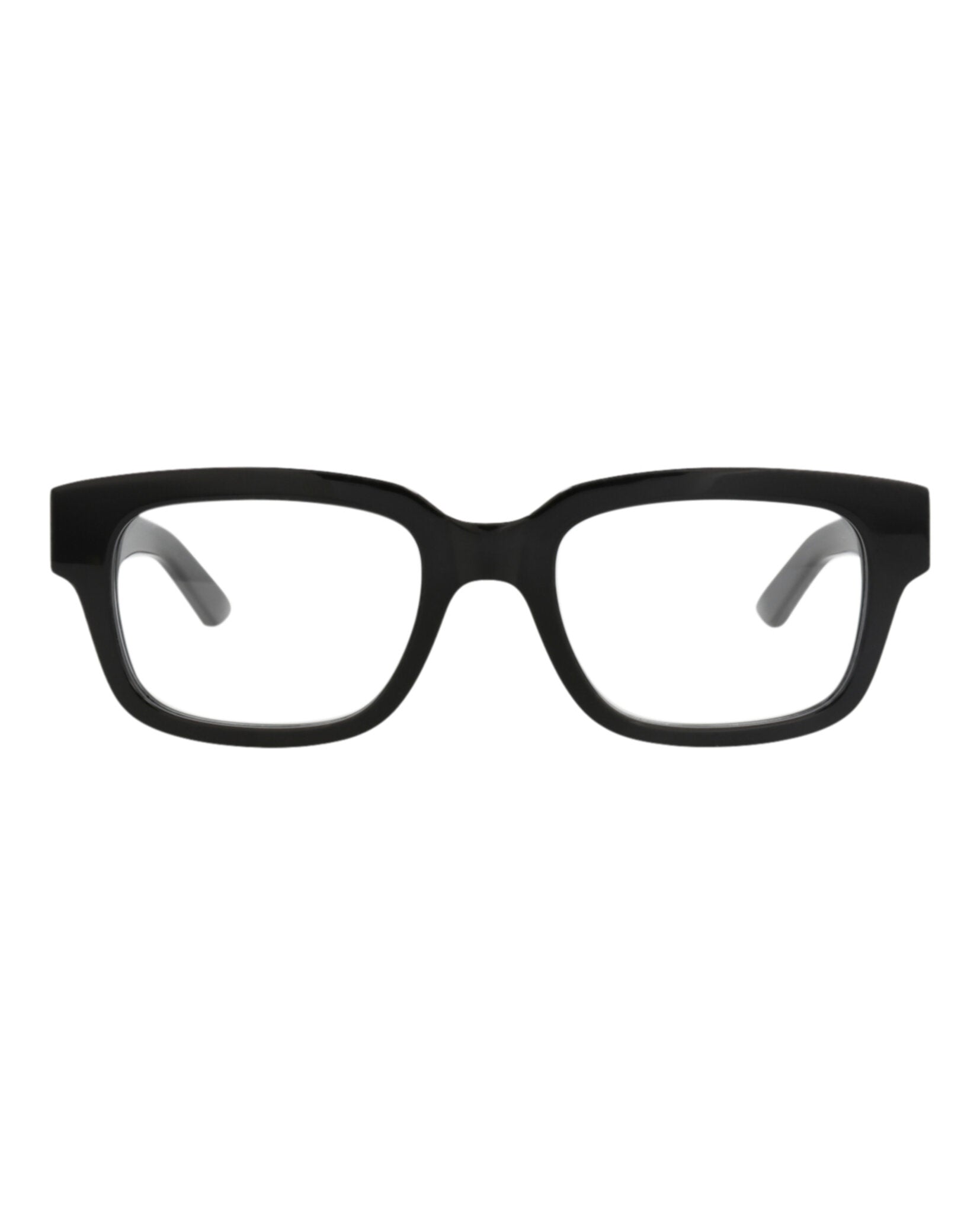 Alexander McQueen Mens Square/Rectangle Black Black Transparent Fashion Designer Eyewear