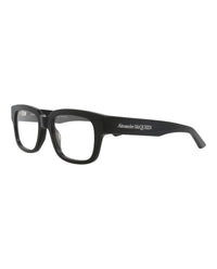 Alexander McQueen Mens Square/Rectangle Black Black Transparent Fashion Designer Eyewear