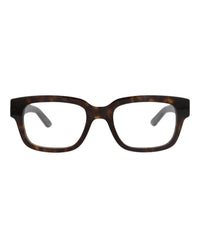 Alexander McQueen Mens Square/Rectangle Havana Havana Transparent Fashion Designer Eyewear