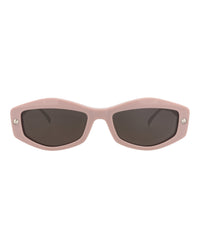 Alexander McQueen Womens Square/Rectangle Pink Silver Grey Fashion Designer Eyewear