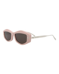 Alexander McQueen Womens Square/Rectangle Pink Silver Grey Fashion Designer Eyewear