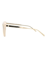 Alexander McQueen Womens Square/Rectangle Ivory Gold Yellow Fashion Designer Eyewear