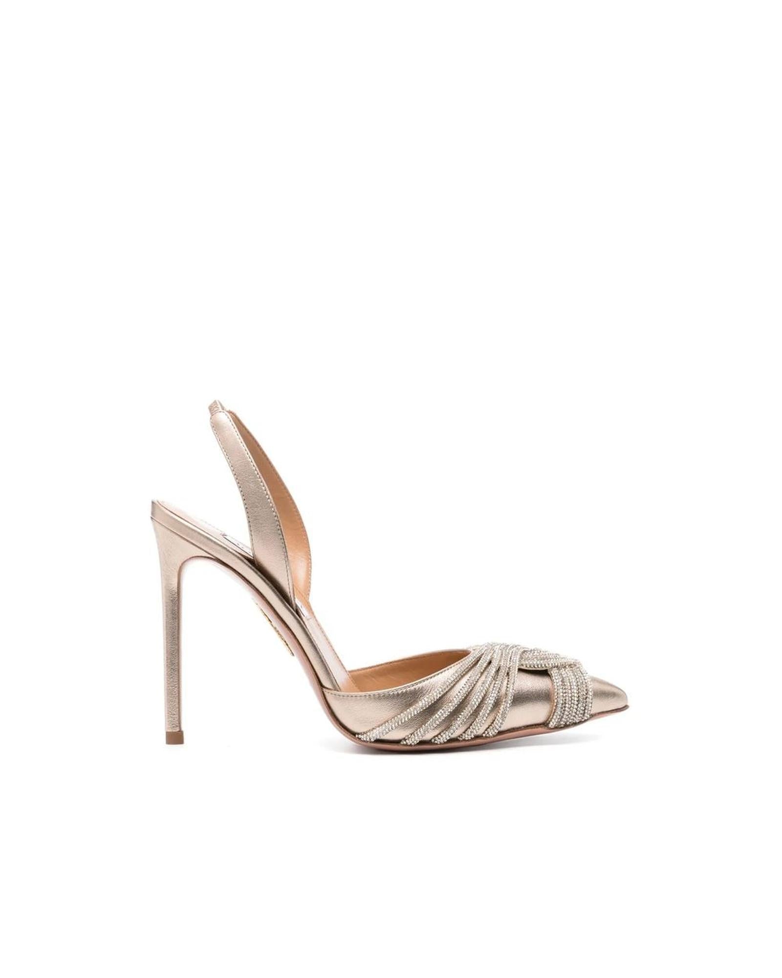 Aquazzura Very Vera Crystal Detailed Pumps Women Beige