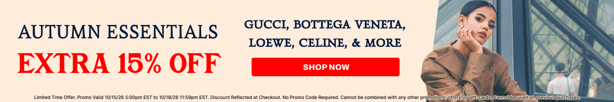 extra 15 off autumn essentials woman in fall jacket promotional banner
