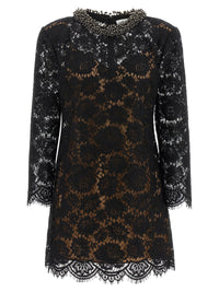 Self Portrait Women Lace Dress With Jewel Collar