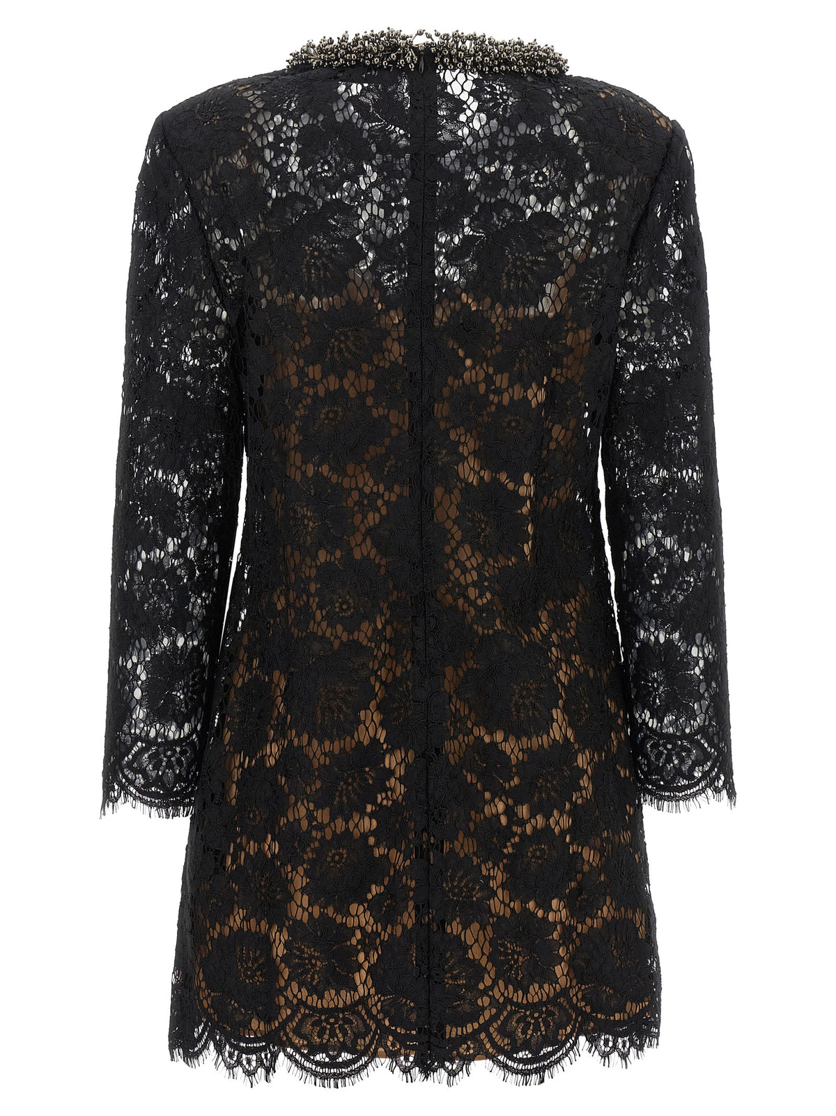 Self Portrait Women Lace Dress With Jewel Collar