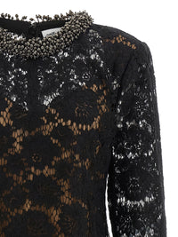 Self Portrait Women Lace Dress With Jewel Collar