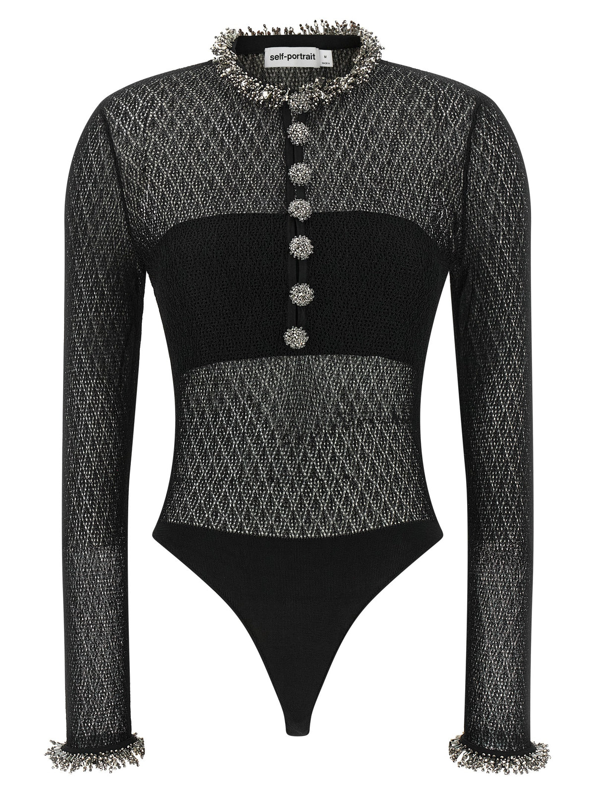 SELF PORTRAIT Self Portrait Women Openwork Knitted Bodysuit