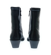 Armani Exchange Armani Exchange Women's Black Pointed-Toe Ankle Boots-