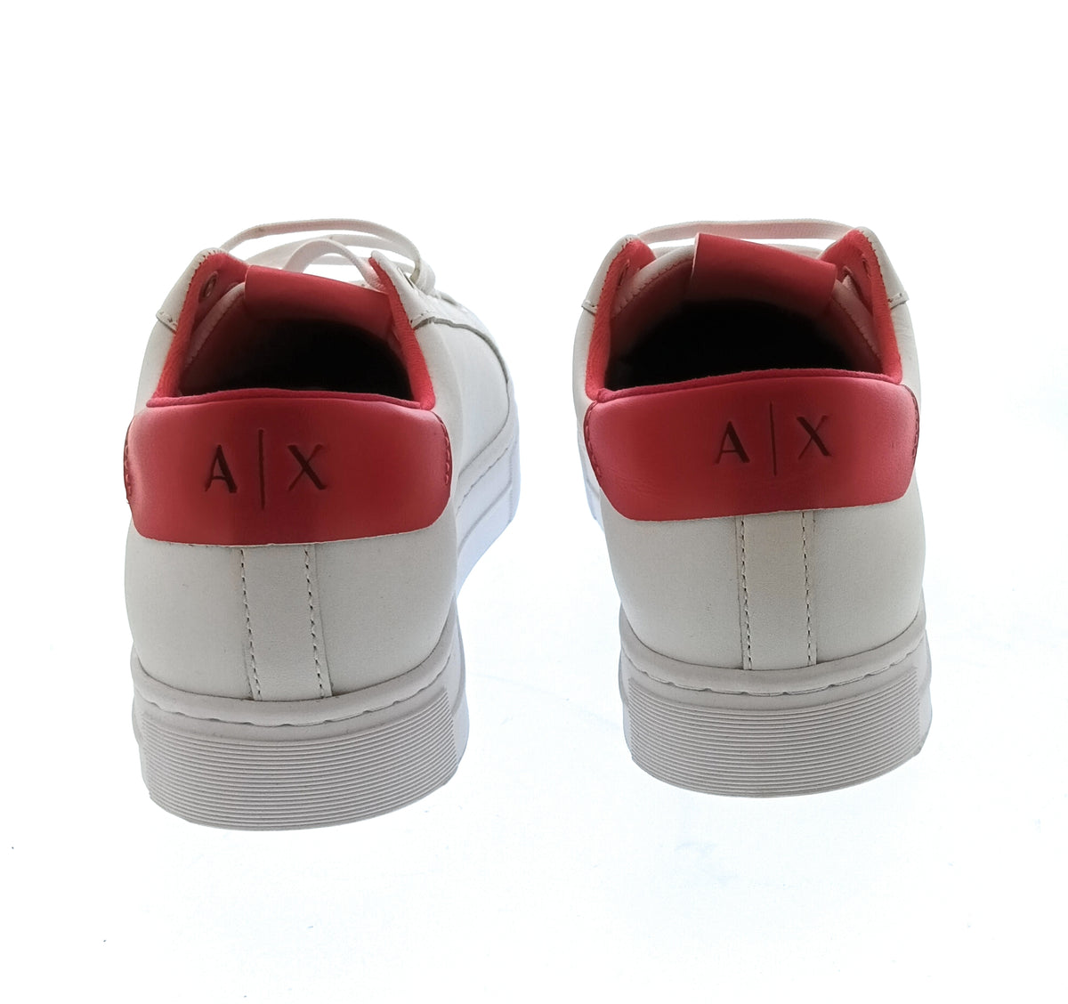 Armani Exchange Armani Exchange Women's White and Red Low-Top Sneakers-10.5