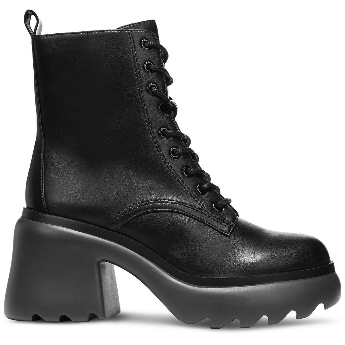 Peliican  Womens Faux Leather Lace-Up Booties