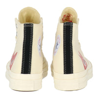 Comme Des Garcons Mens White Chuck Taylor High-Top Sneaker