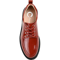 Zina Womens Patent Lugged Sole Oxfords
