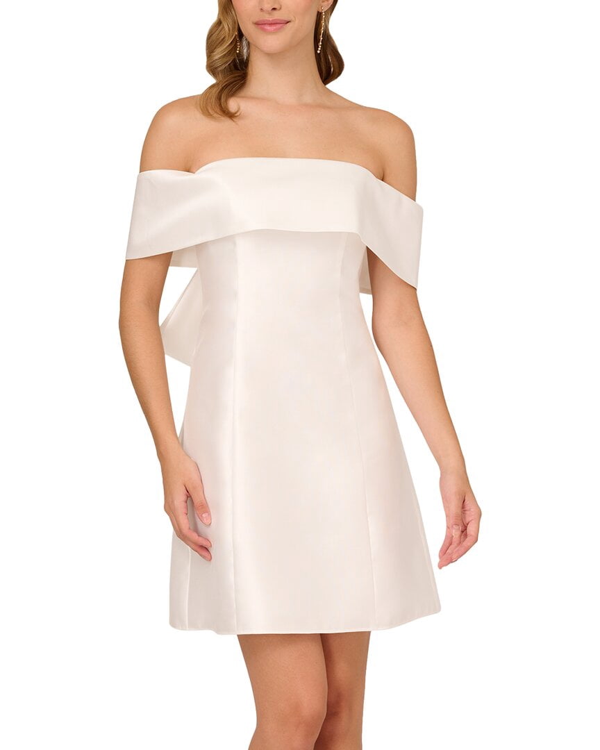 Adrianna Papell Mikado Off The Shoulder Short Dress