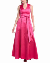 Adrianna Papell Mikado Tie Front Dress
