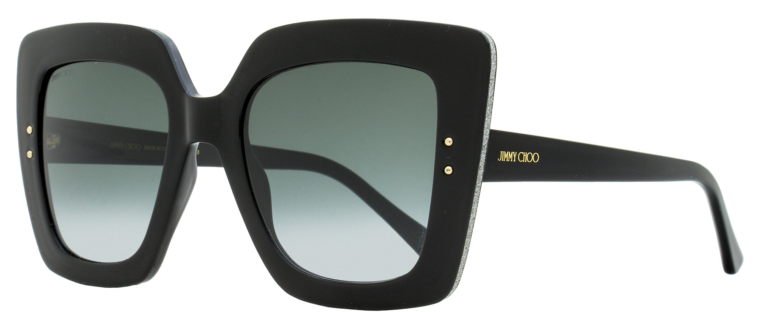 Jimmy Choo Square Sunglasses Auri /G 8079O Black 53mm Black