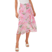 Garden Romance Womens Ruffle High-Waist A-Line Skirt