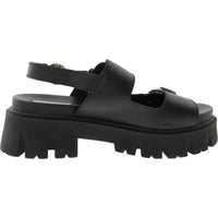 Garrick Womens Adjustable Leather Platform Sandals