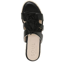 Oodles-Flower Womens Slip On Wedge Sandals