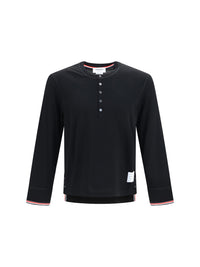 Thom Browne Men Buttoned Sweater With Rwb Cuffs