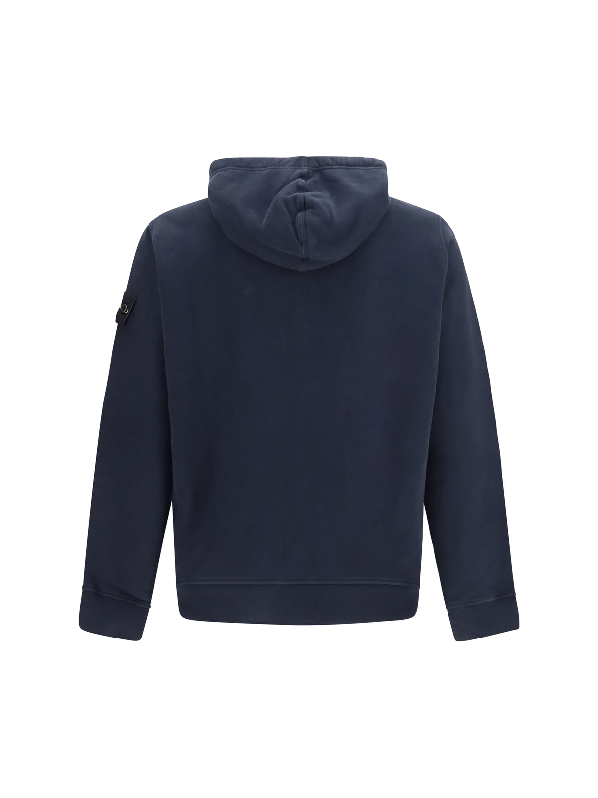 Stone Island Men Cotton Hoodie With Zip And Compass Logo