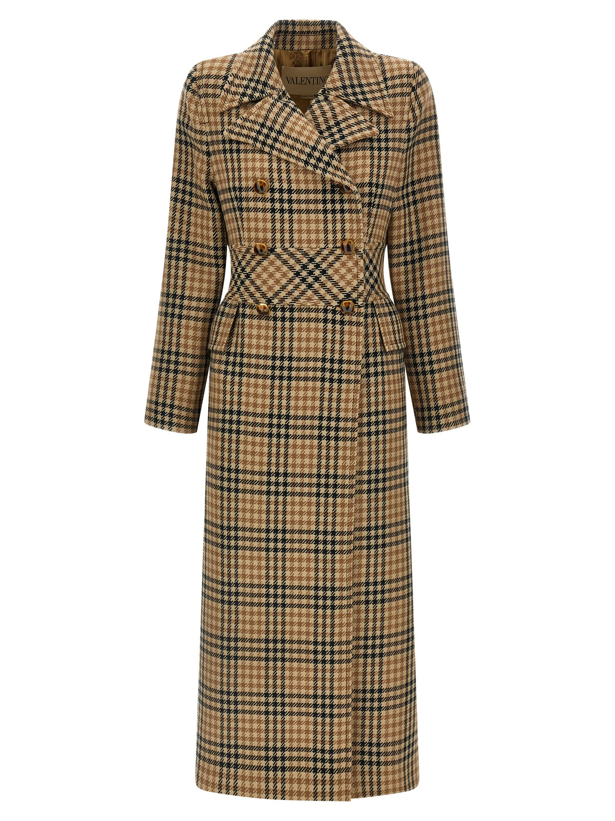 Valentino Garavani Women Valentino Garavani Houndstooth Wool Coat