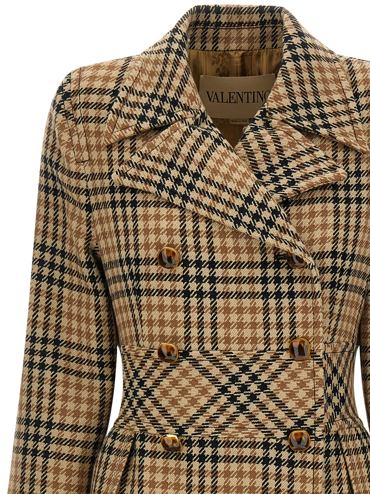 Valentino Garavani Women Valentino Garavani Houndstooth Wool Coat