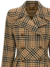 Valentino Garavani Women Valentino Garavani Houndstooth Wool Coat