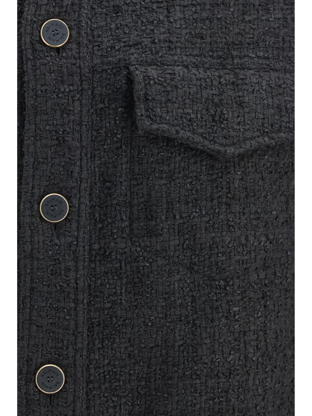 BALMAIN Balmain Men Tweed Buttoned Jacket