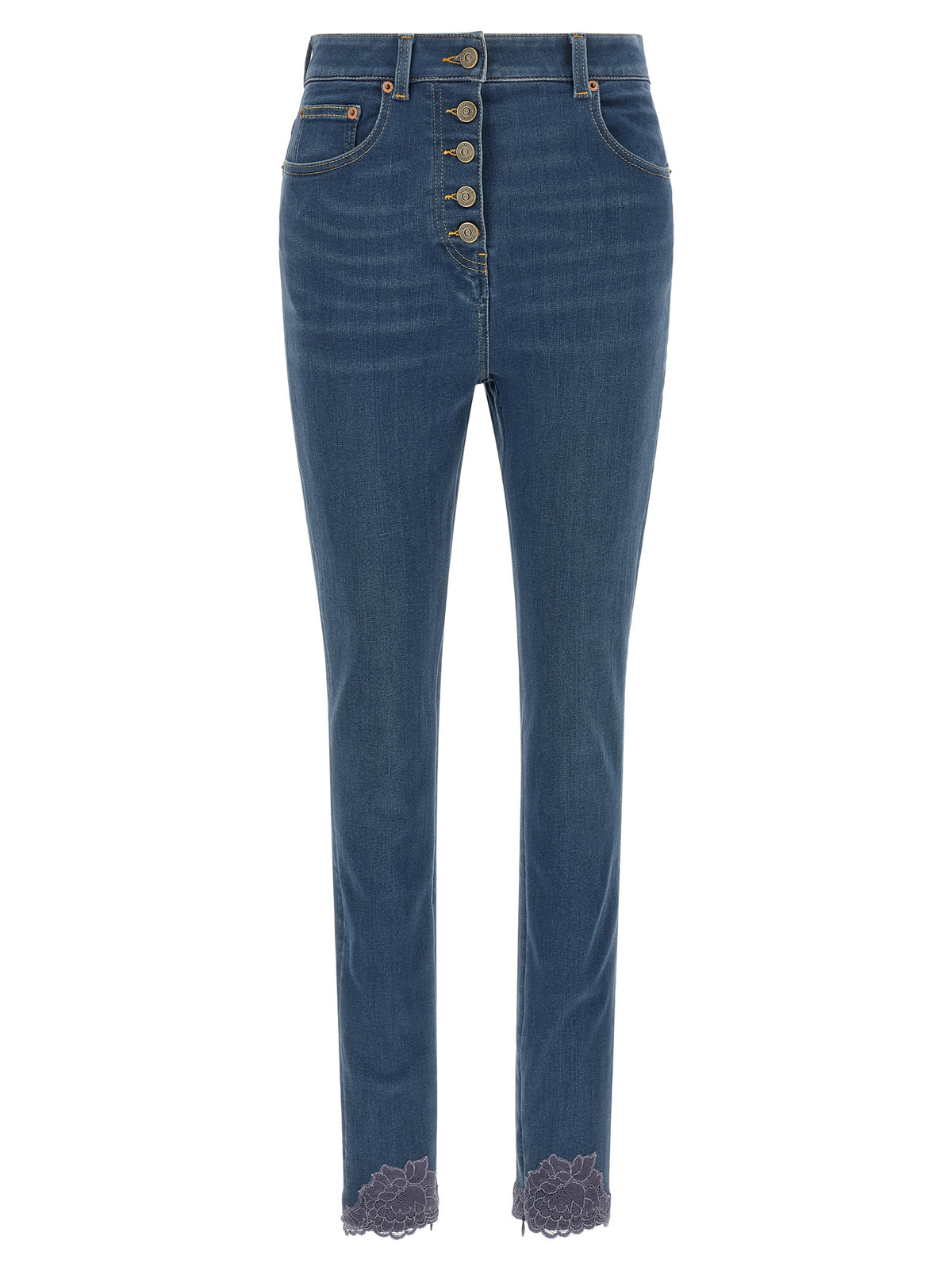 Valentino Garavani Women Lace Insert Jeans