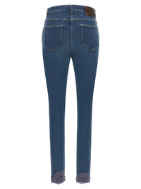 Valentino Garavani Women Lace Insert Jeans