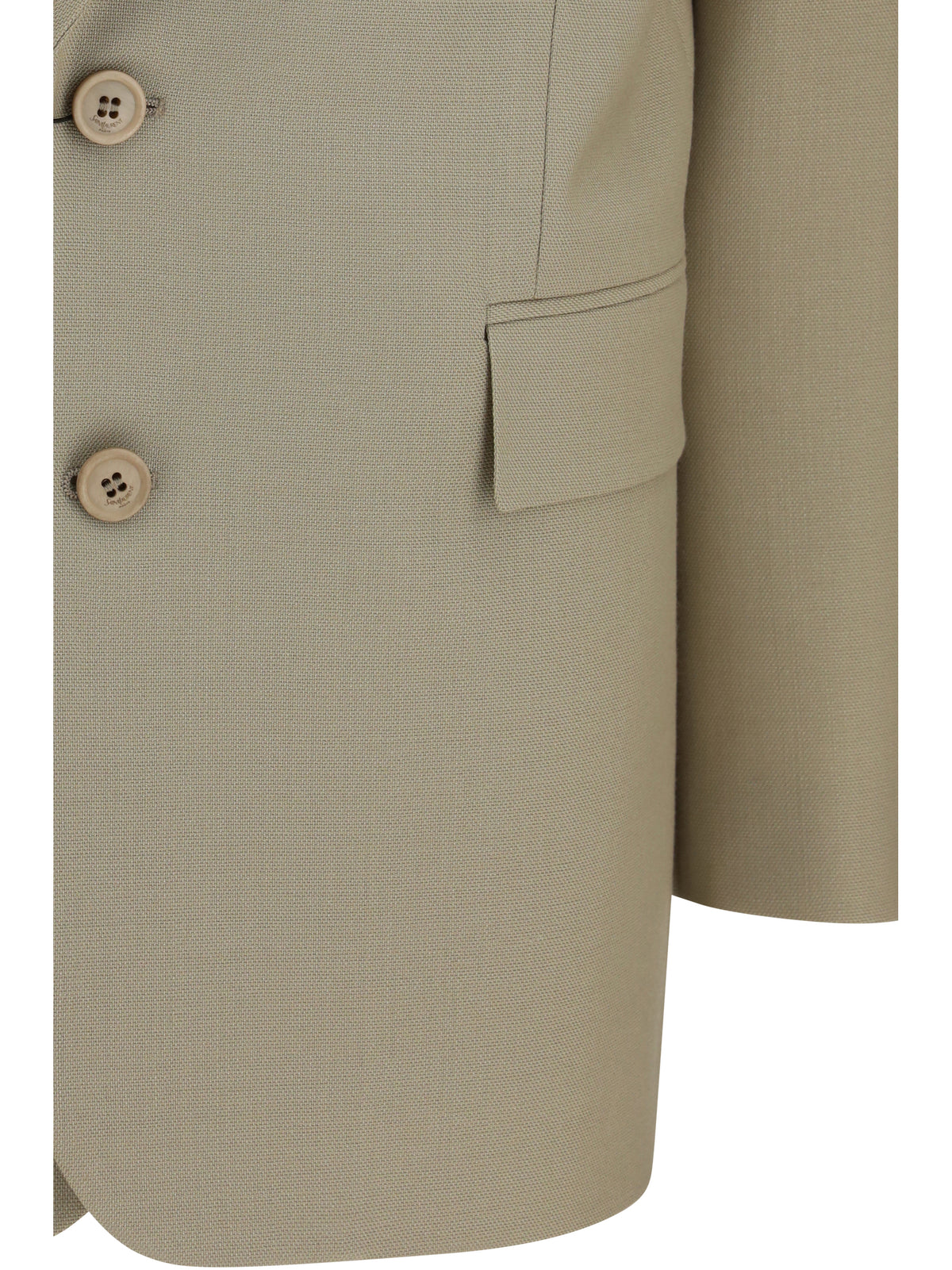 Saint Laurent Women Single-Breasted Jacket In Wool And Silk