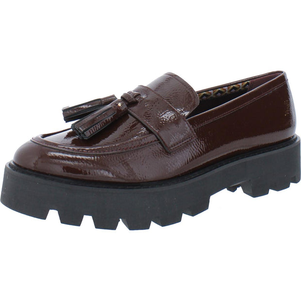 Balinna Womens Patent Loafer Heels