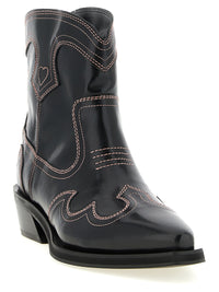 GANNI Ganni Women 'Low Shaft Embroidered Western' Ankle Boots