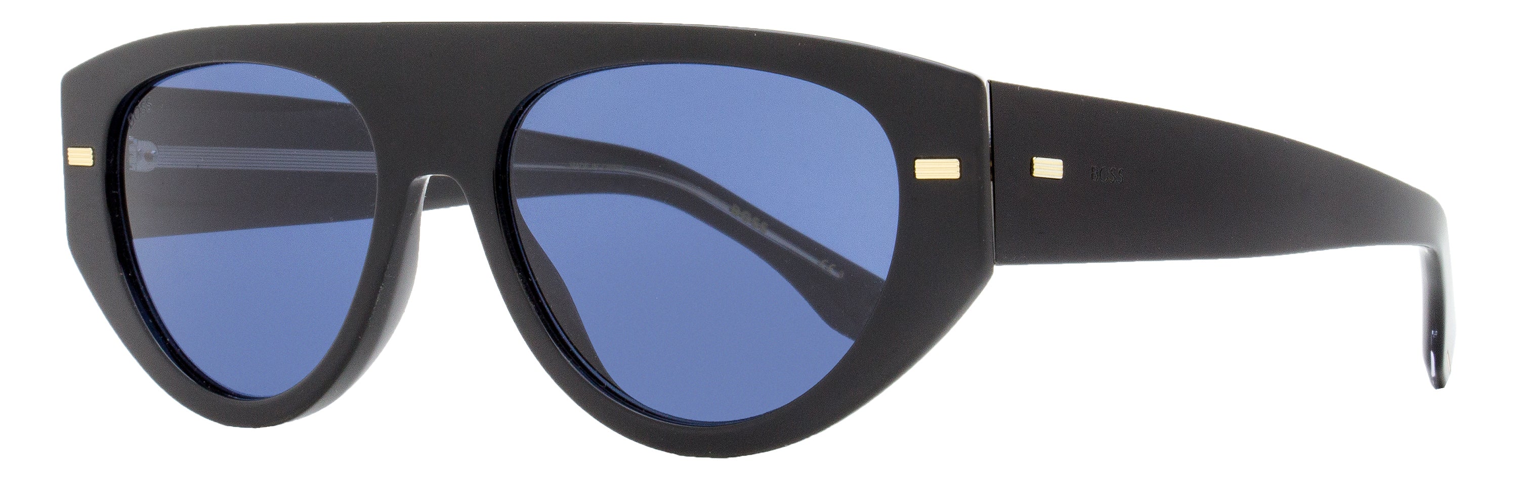 Boss Flat Top Sunglasses 1443S 807KU Black 56mm Black