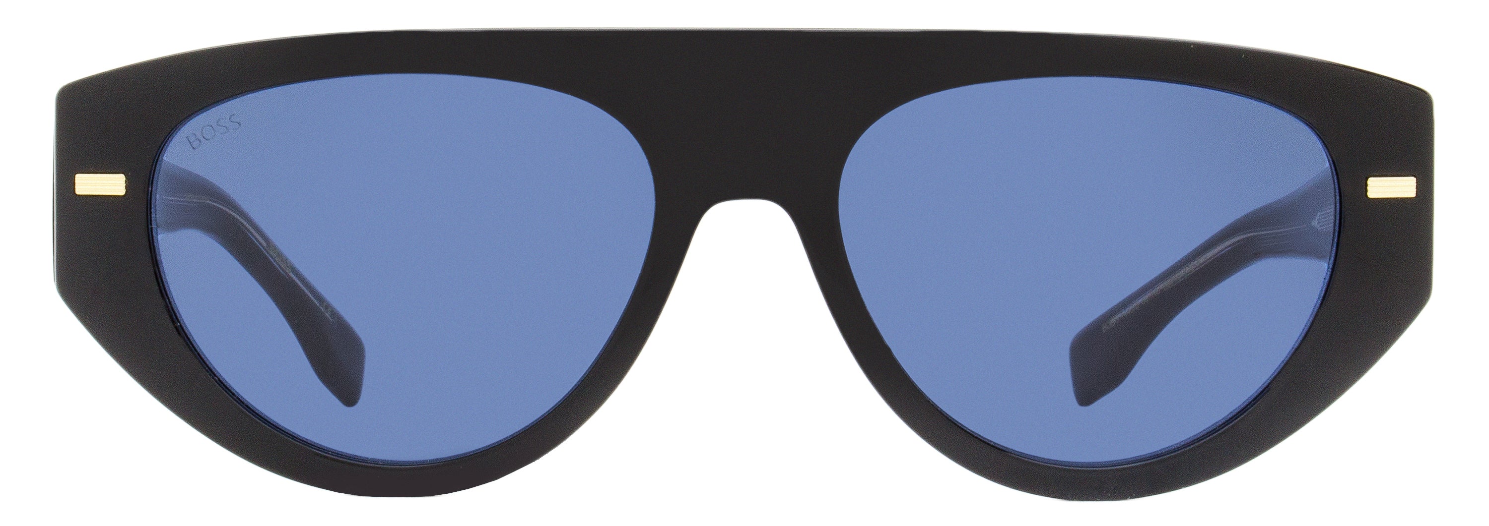 Boss Flat Top Sunglasses 1443S 807KU Black 56mm – Bluefly