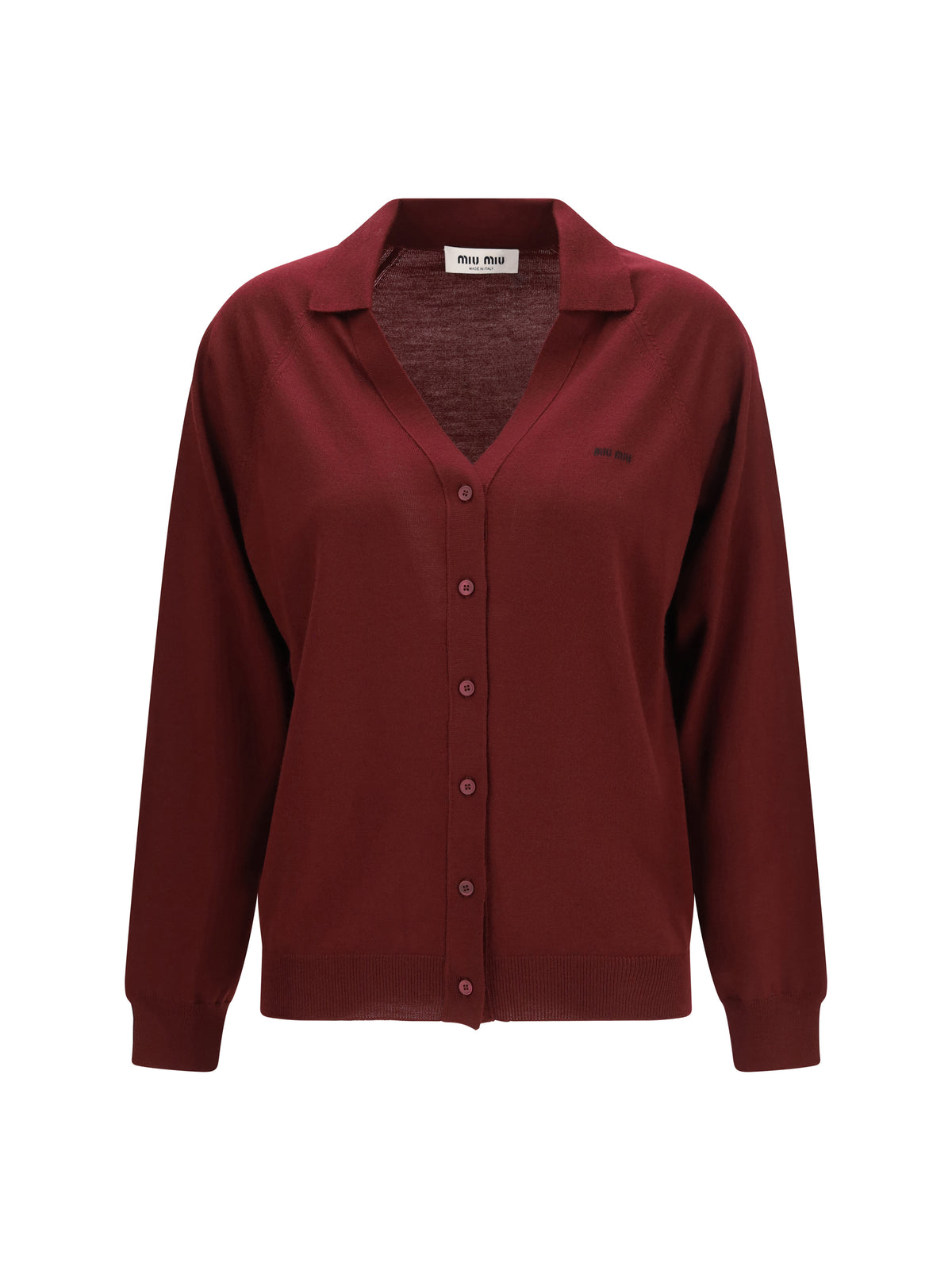 MIU MIU Miu Miu Women Virgin Wool Cardigan With A Collar