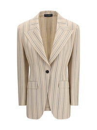 Dolce & Gabbana Women Single-Breasted Regimental Pinstripe Jacket