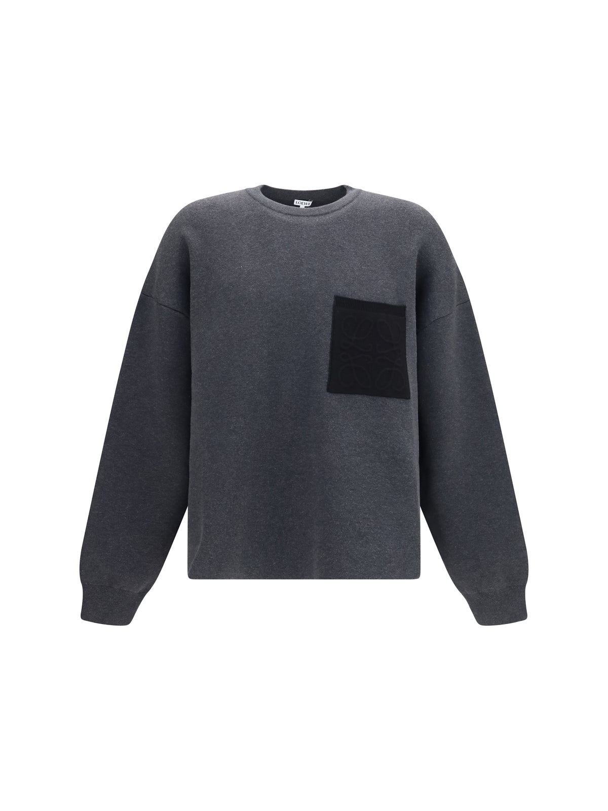 Loewe Men Anagram Cotton-Blend Sweatshirt With Pocket