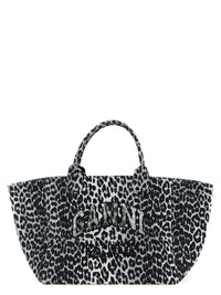 Ganni Women 'Leopard Sequin Xxl Tote' Shopping Bag