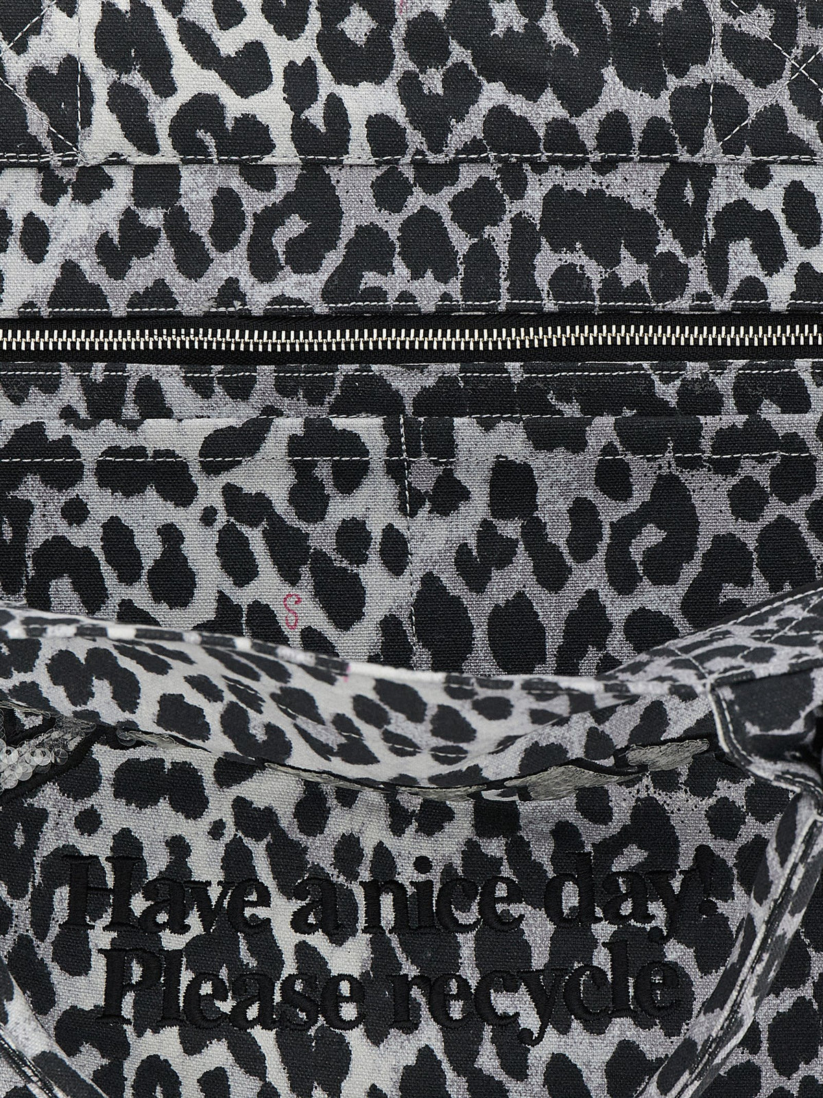 Ganni Women 'Leopard Sequin Xxl Tote' Shopping Bag
