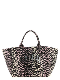 Ganni Women 'Leopard Sequin Xxl Tote' Shopping Bag