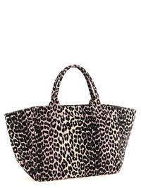 Ganni Women 'Leopard Sequin Xxl Tote' Shopping Bag