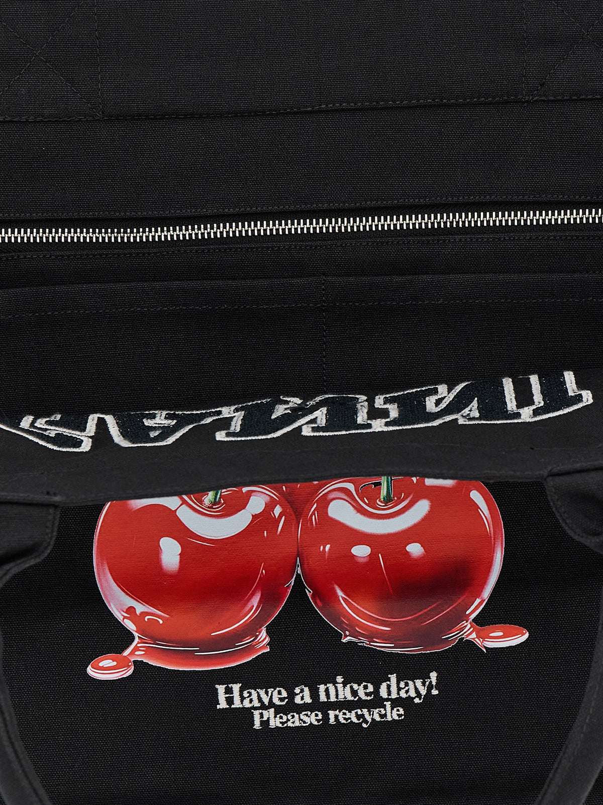 Ganni Women 'Black Xxl Cherry Tote' Shopping Bag